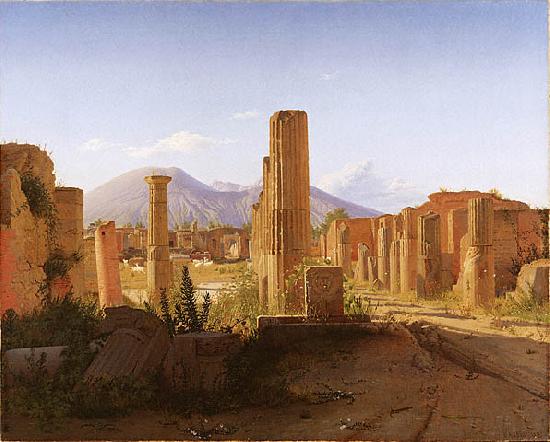 Christen Kobke The Forum, Pompeii, with Vesuvius in the Distance